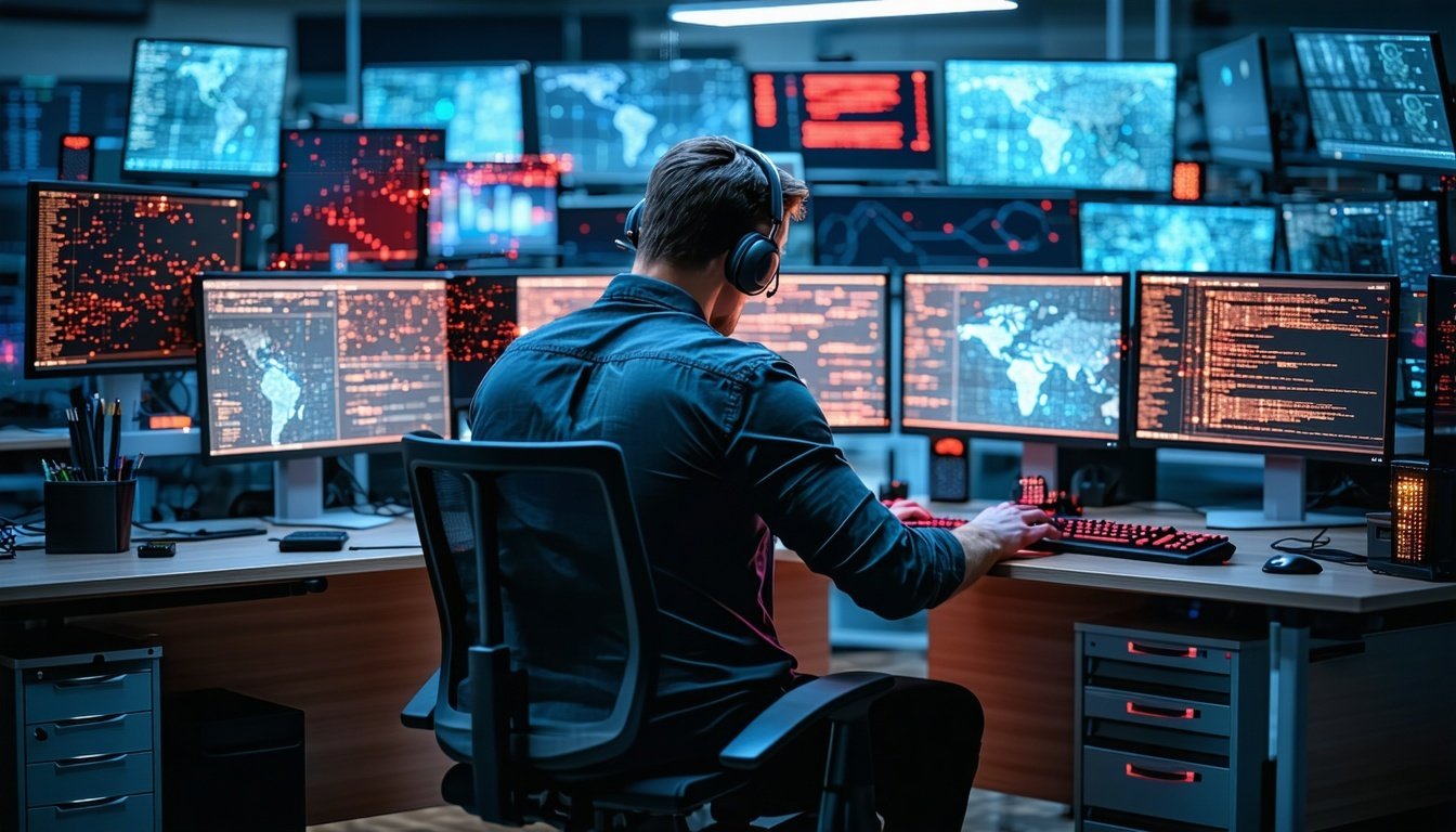 SOC analyst investigates threats