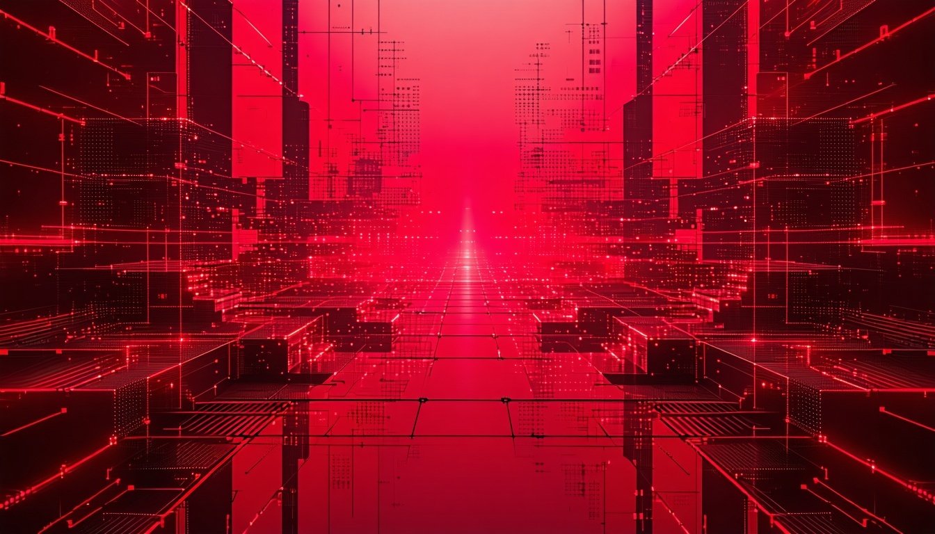 Futuristic red background