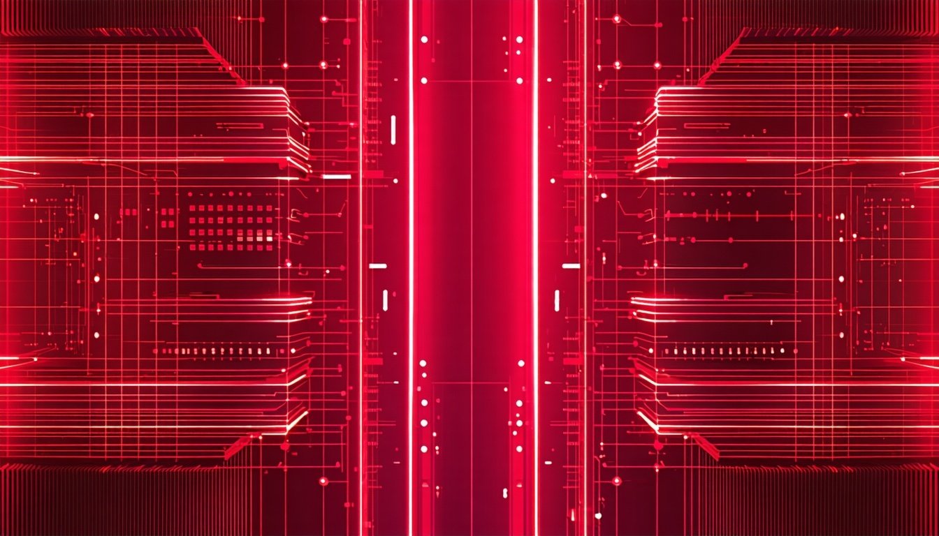 Red repeating lines pattern