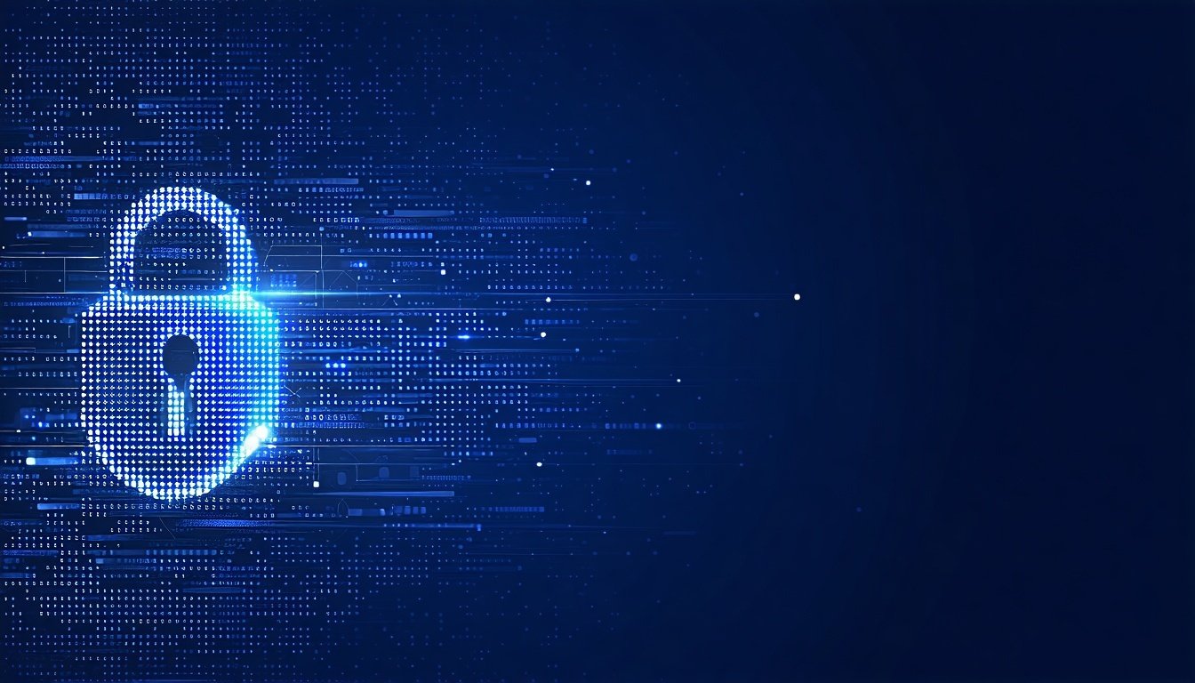 Glowing blue lock