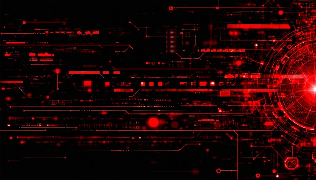 Red cyber background 