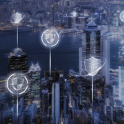 Zero Trust for Code visual showing pre-execution defense securing software execution across a connected digital city