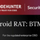 CodeHunter Security Brief cover for Android RAT BTMOB, May 2026, for the regulated-enterprise CISO